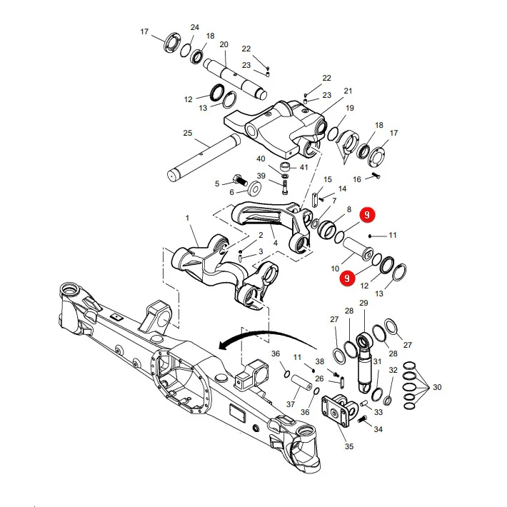 AGCO - 001053758 - Massey Ferguson Vorderachse O-Ring