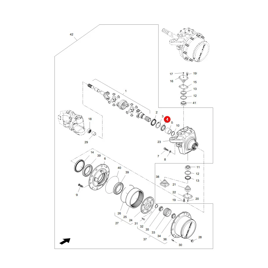 AGCO - 005010126 - Massey Ferguson Achslager