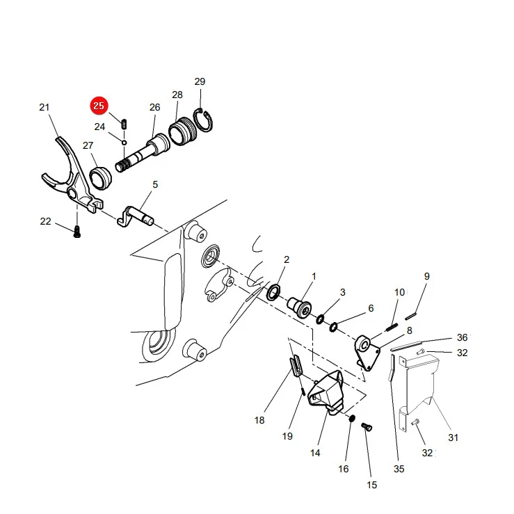 AGCO - 012100090080 - Sperrfeder Massey Ferguson