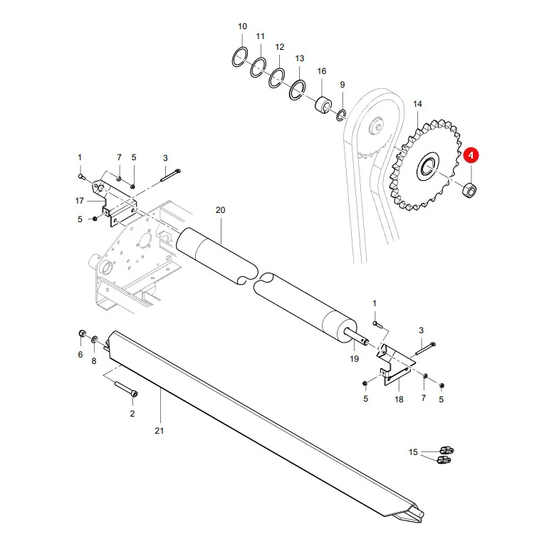 AGCO - 0907-16-24-00 - Sechskantmutter Massey Ferguson Lely