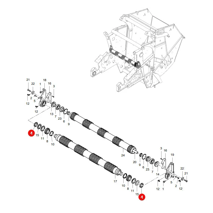 AGCO - 0908-69-10-00 - Nutmutter Massey Ferguson Lely