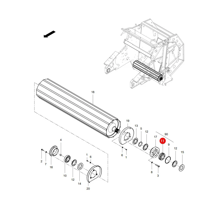 AGCO - 0922-40-10-00 - Tonnenlager Massey Ferguson