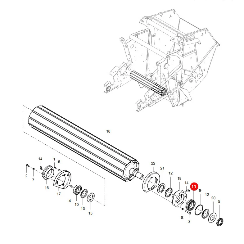 AGCO - 0922-40-11-00 - Rollenlager Massey Ferguson Lely