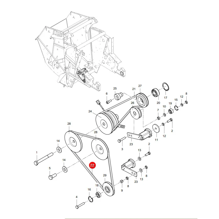 AGCO - 0933-11-15-00 - Keilriemen Massey Ferguson Lely