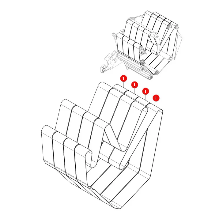 AGCO - 0933-72-38-00 - Ballenformungsband Massey Ferguson Lely