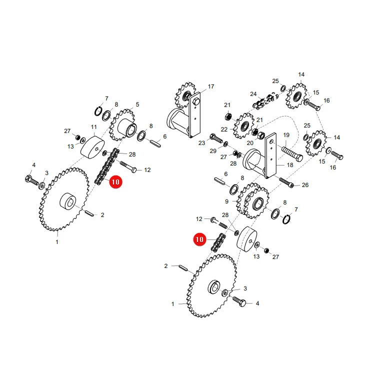 AGCO - 0934-17-28-00 - Rollenkette Massey Ferguson Lely