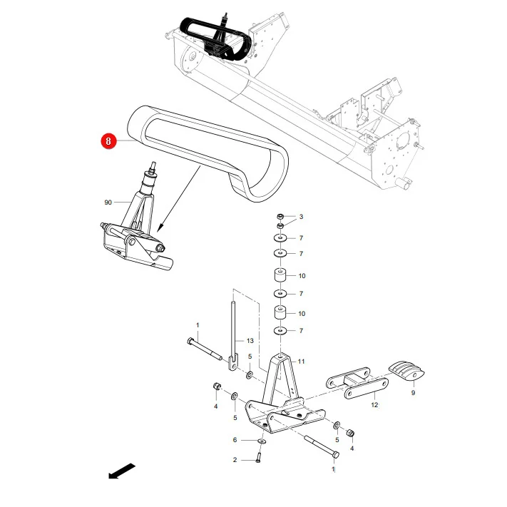 AGCO - 0934-18-56-00 - Rotorantriebskette Massey Ferguson Lely