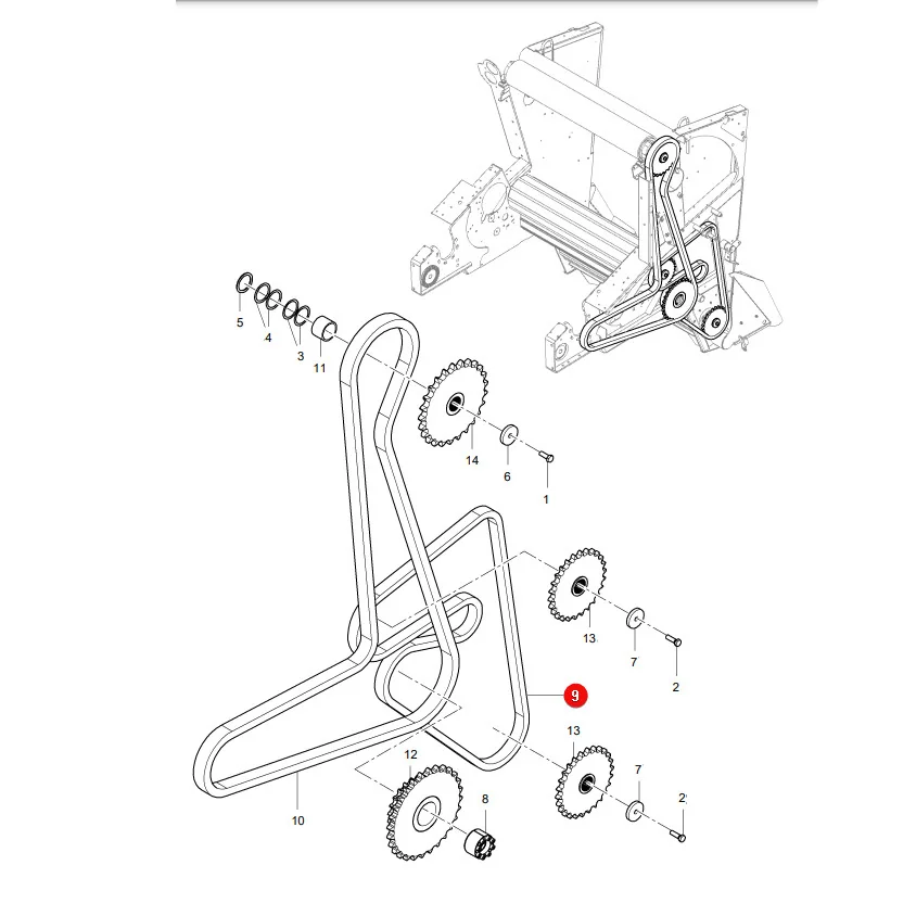 AGCO - 0934-18-57-00 - Rollenkette Massey Ferguson Lely