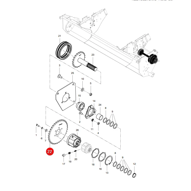 AGCO - 0934-73-17-00GY - Zahnrad Massey Ferguson Lely