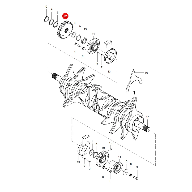 AGCO - 0934-74-67-00GY - Doppelzahnrad Massey Ferguson Lely