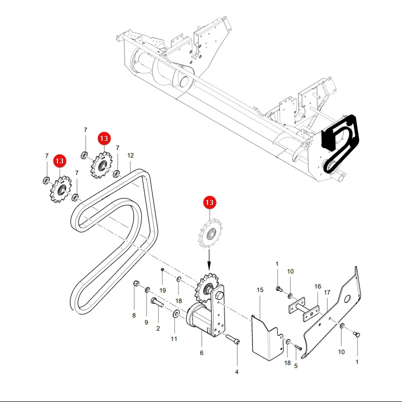 AGCO - 0934-96-09-00 - Kettenspannrad Massey Ferguson Lely
