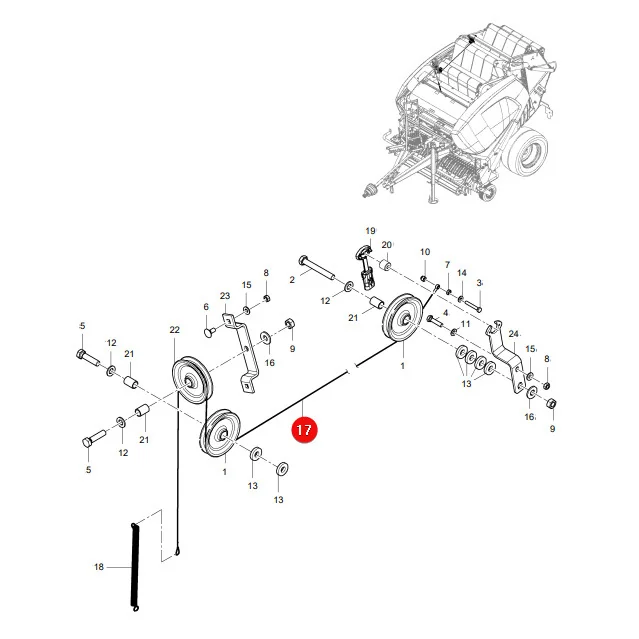 AGCO - 0936-10-10-00 - Seil Massey Ferguson Lely