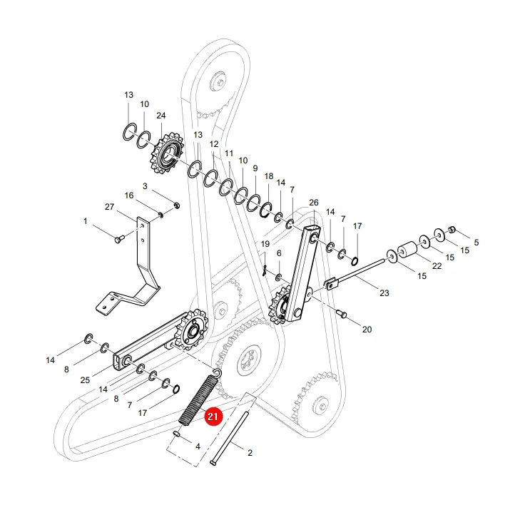 AGCO - 0940-29-87-00 - Spannfeder Massey Ferguson Lely