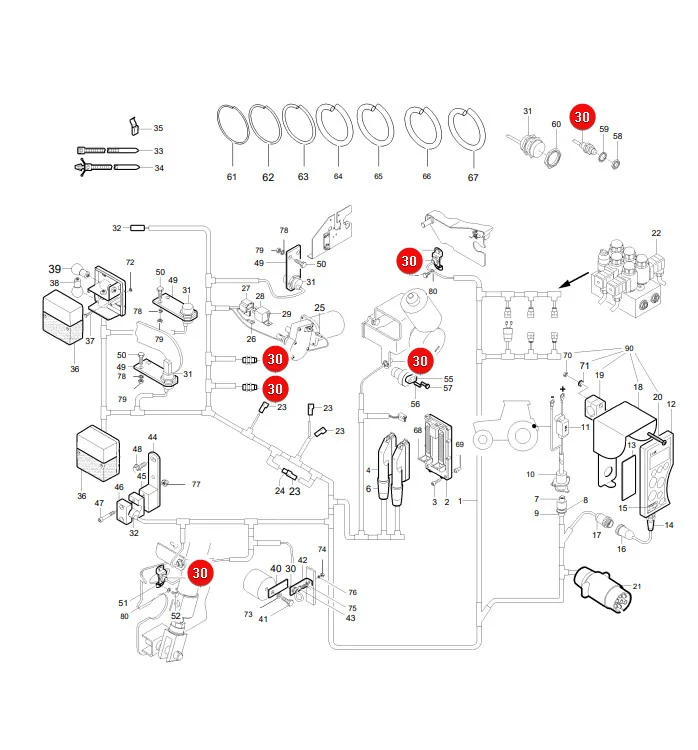 AGCO - 0971-39-07-00 - Massey Ferguson Lely Näherungssensor