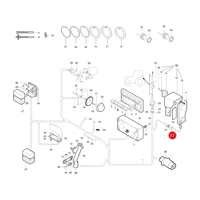 AGCO - 0972-52-10-00 - Massey Ferguson Steckverbinder