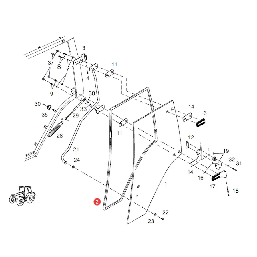 AGCO - 117810030135 - Türfensterdichtung Fendt