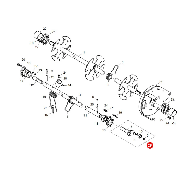 AGCO - 1257-52-12-24 - Massey Ferguson Lely Bedienhebel