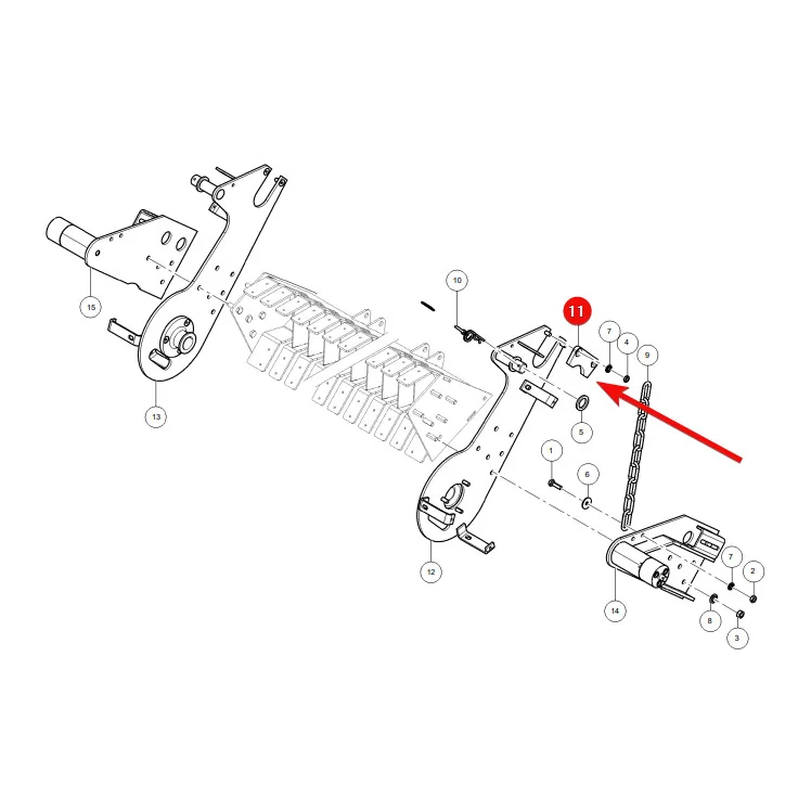 AGCO - 1257-52-26-58 - Massey Ferguson Lely Verriegelungsplatte