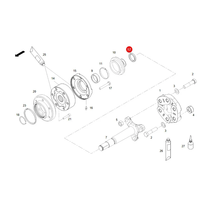 AGCO - 158305080090 - Ring der Gelenkwellenwelle Fendt