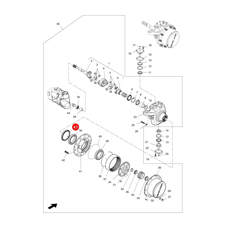 AGCO - 1630700901 - Massey Ferguson  Vorderachs-Dichtring