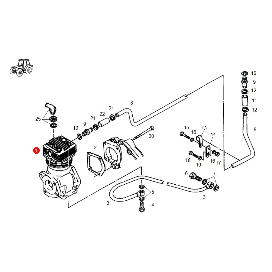 AGCO - 165G001990011410 - Fendt Kompressor-Montagedichtungssatz