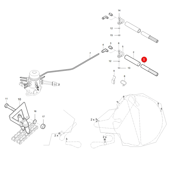 AGCO - 1721-26-03-04 - Massey Ferguson Lely Winkel-Schmierbürste