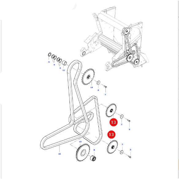 AGCO - 1753-18-04-01GY - Doppelzahnrad Massey Ferguson Lely