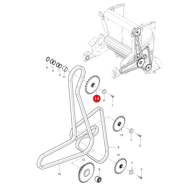 AGCO - 1753-20-07-03GY - Zahnrad Massey Ferguson Lely