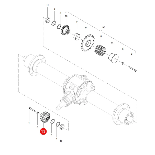 AGCO - 1755-53-12-35GY - Doppelzahnrad Massey Ferguson Lely