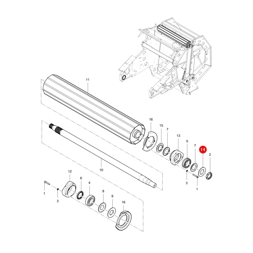 AGCO - 1764-14-15-04 - Rollenschutzscheibe Massey Ferguson Lely