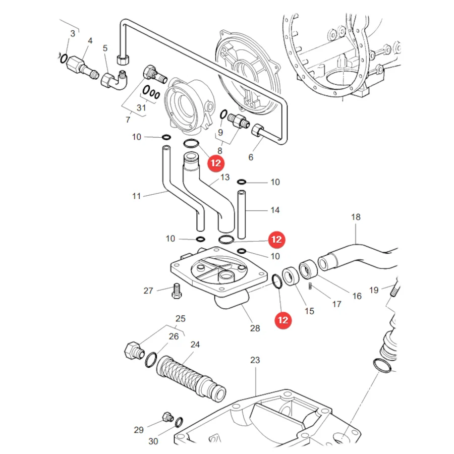 AGCO - 3010466X1 - O-Ring für Kupplung Massey Ferguson