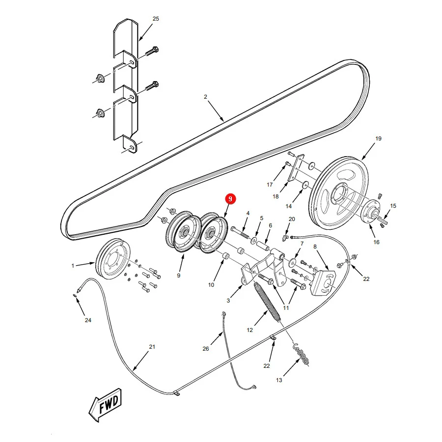 AGCO - 31-2455700 - Riemenscheibe Massey Ferguson