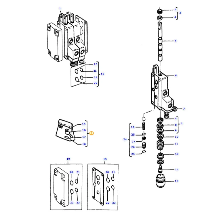 AGCO - 3100773M91 - Hydraulikverteiler-Dichtungssatz Massey Ferguson