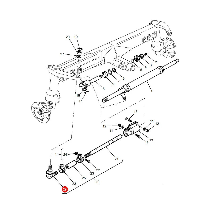 AGCO - 3104945M1 - Vorderachskugelgelenk Massey Ferguson