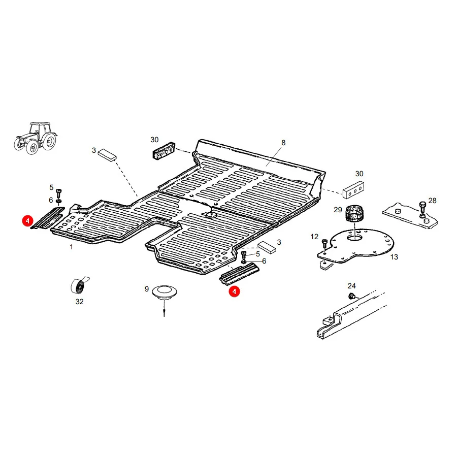 AGCO - 312810060030 - Profilleiste Fendt