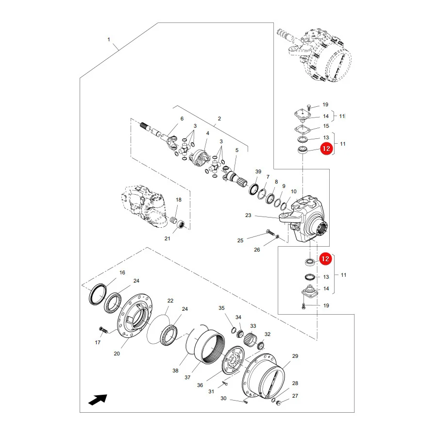 AGCO - 3310930M91 - Königszapfenlager Massey Ferguson