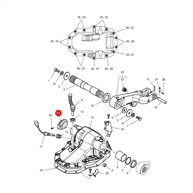 AGCO - 3382266M2 - Hintere Hubwellen-Nocke Massey Ferguson