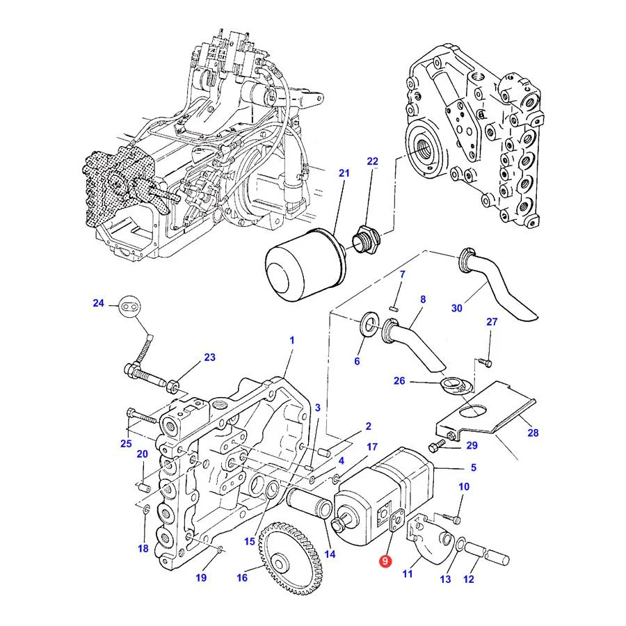 AGCO - 3382297M1 - Papierdichtung für Pumpe Massey Ferguson