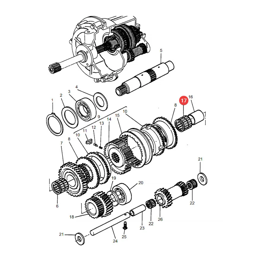 AGCO - 3383445M1 - Nadellager für Massey Ferguson Getriebe
