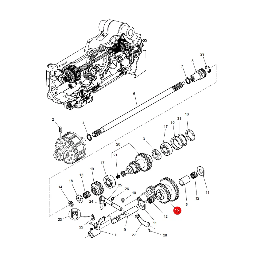 AGCO - 3383555M5 - Doppelzahnrad Massey Ferguson