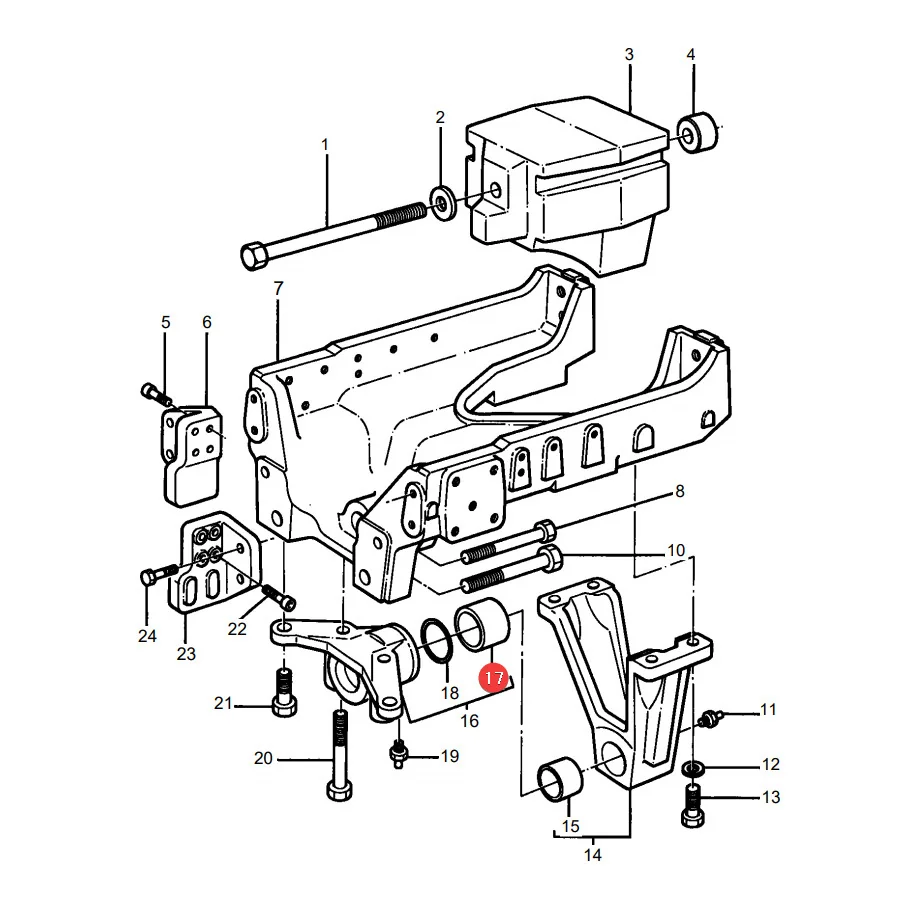 AGCO - 3384093M1 - Vorderachsfederungsbuchse Massey Ferguson