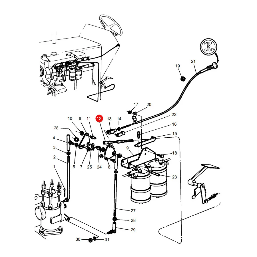 AGCO - 3386143M3 - Massey Ferguson Gaspedalzug