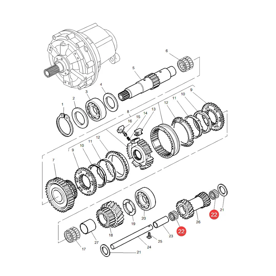 AGCO - 3387343M1 - Massey Ferguson Getriebe-Nadellager