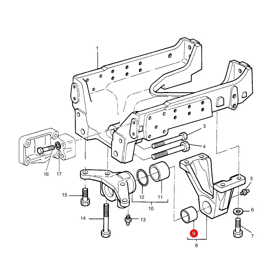 AGCO - 3387823M1 - Massey Ferguson  Vorderachs-Gleitbuchse