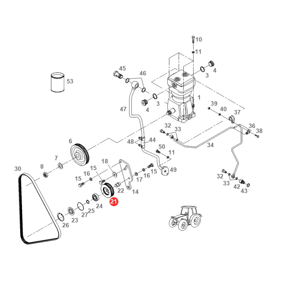 AGCO - 339880010050 - Riemenscheibe Fendt