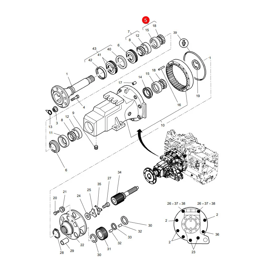 AGCO - 3405248M91 - Kegelrollenlager des Endantriebs Massey Ferguson
