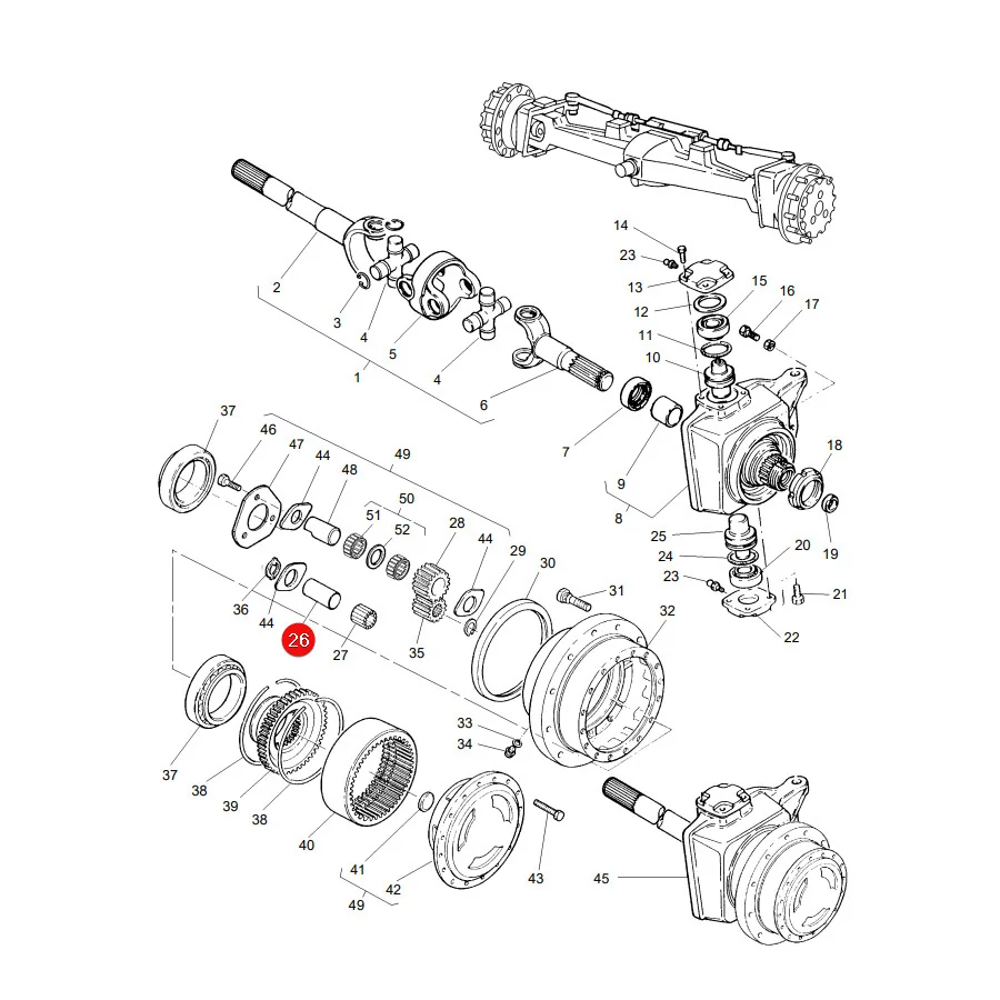 AGCO - 3429985M1 - Achsschenkelbolzen Massey Ferguson