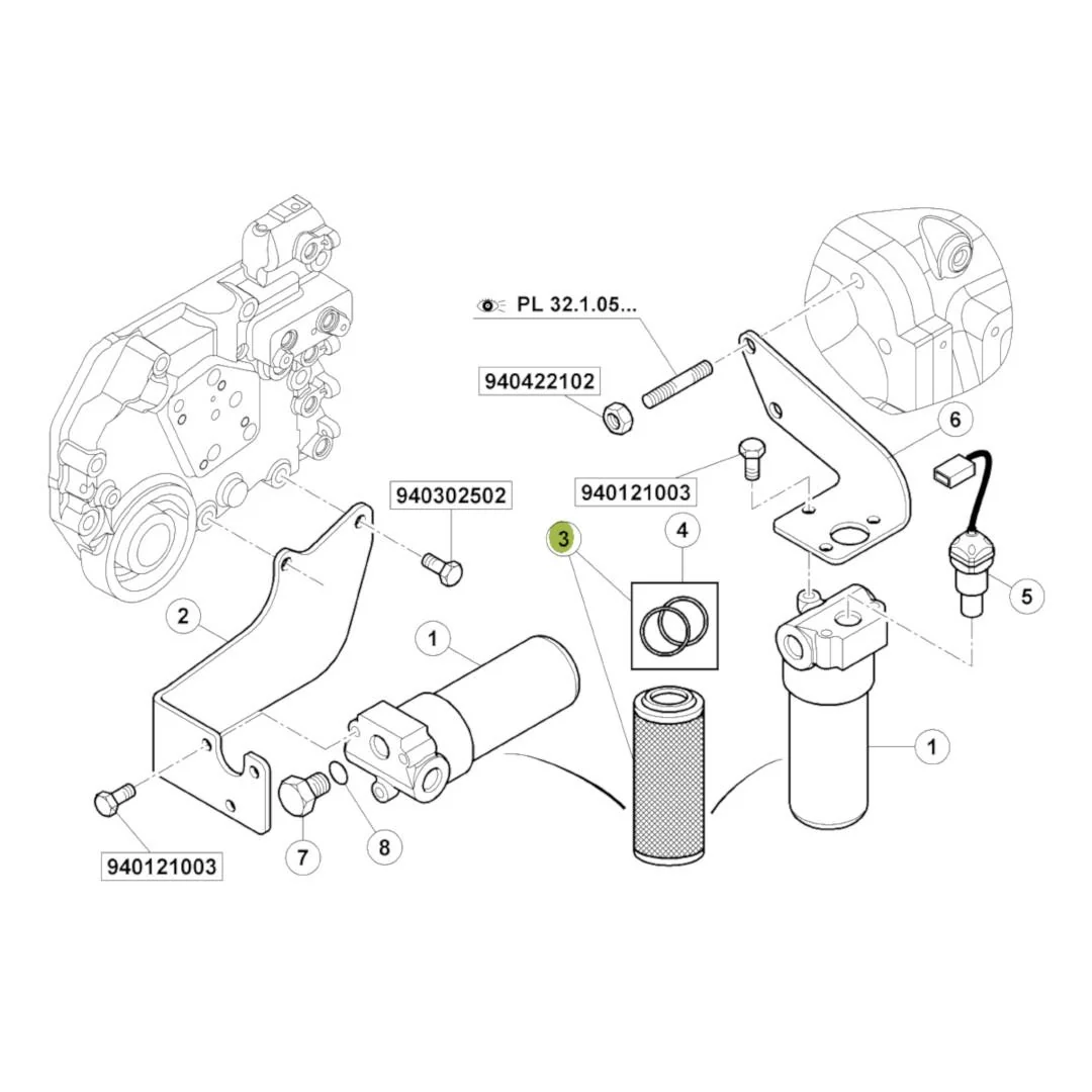 AGCO - 3540378M1 - Massey Ferguson  Hydraulikfilter