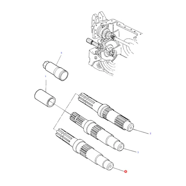 AGCO - 3583342M6 - Zapfwellenwelle Massey Ferguson
