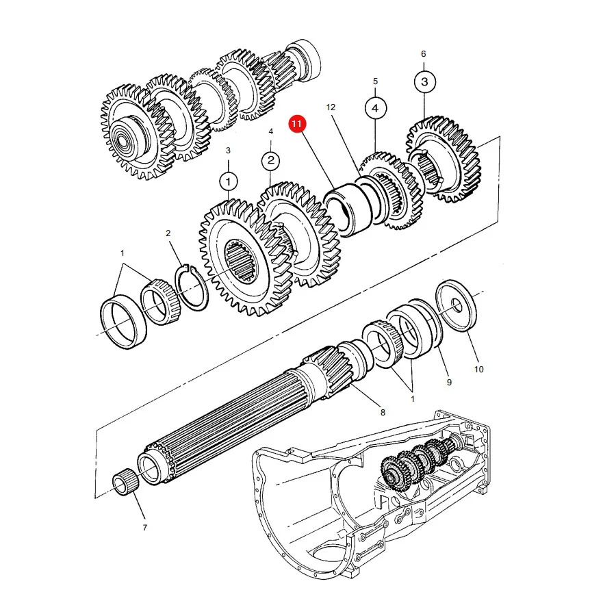 AGCO - 3583967M2 - Abstandshülse für Getriebe Massey Ferguson